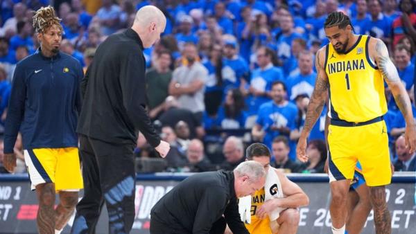 NBA - 哈利伯顿受伤为步行者队总决赛失利后的未来蒙上阴影